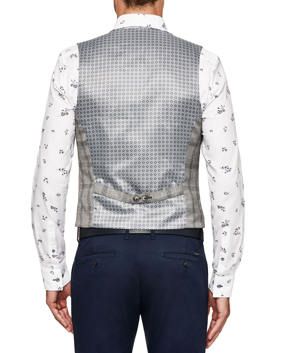 Casson Vest, Grey Check, hi-res